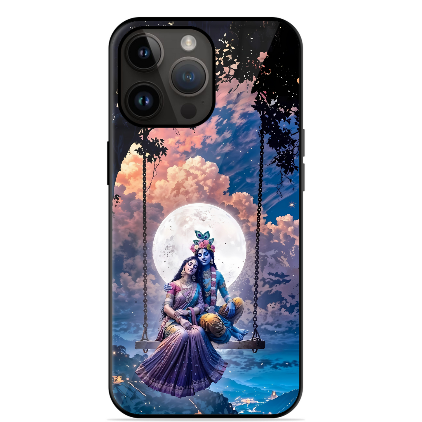 Lord Krishna Radha Glossy Case
