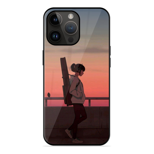Girl In Sunset Trending Glossy Case
