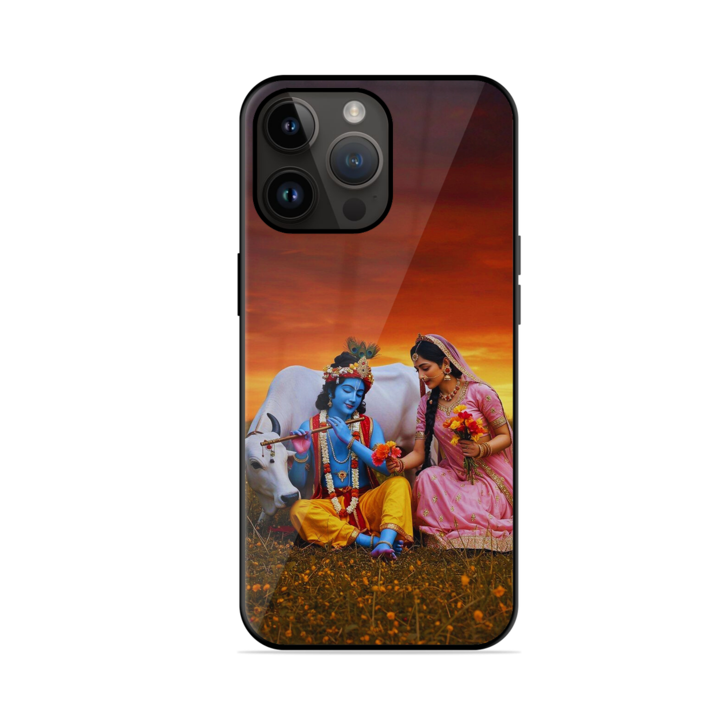 Trending Krishna Radha Glossy Case